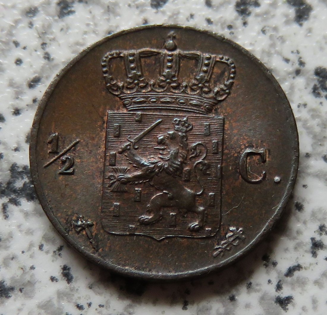 Niederlande 1/2 Cent 1876, Erhaltung   