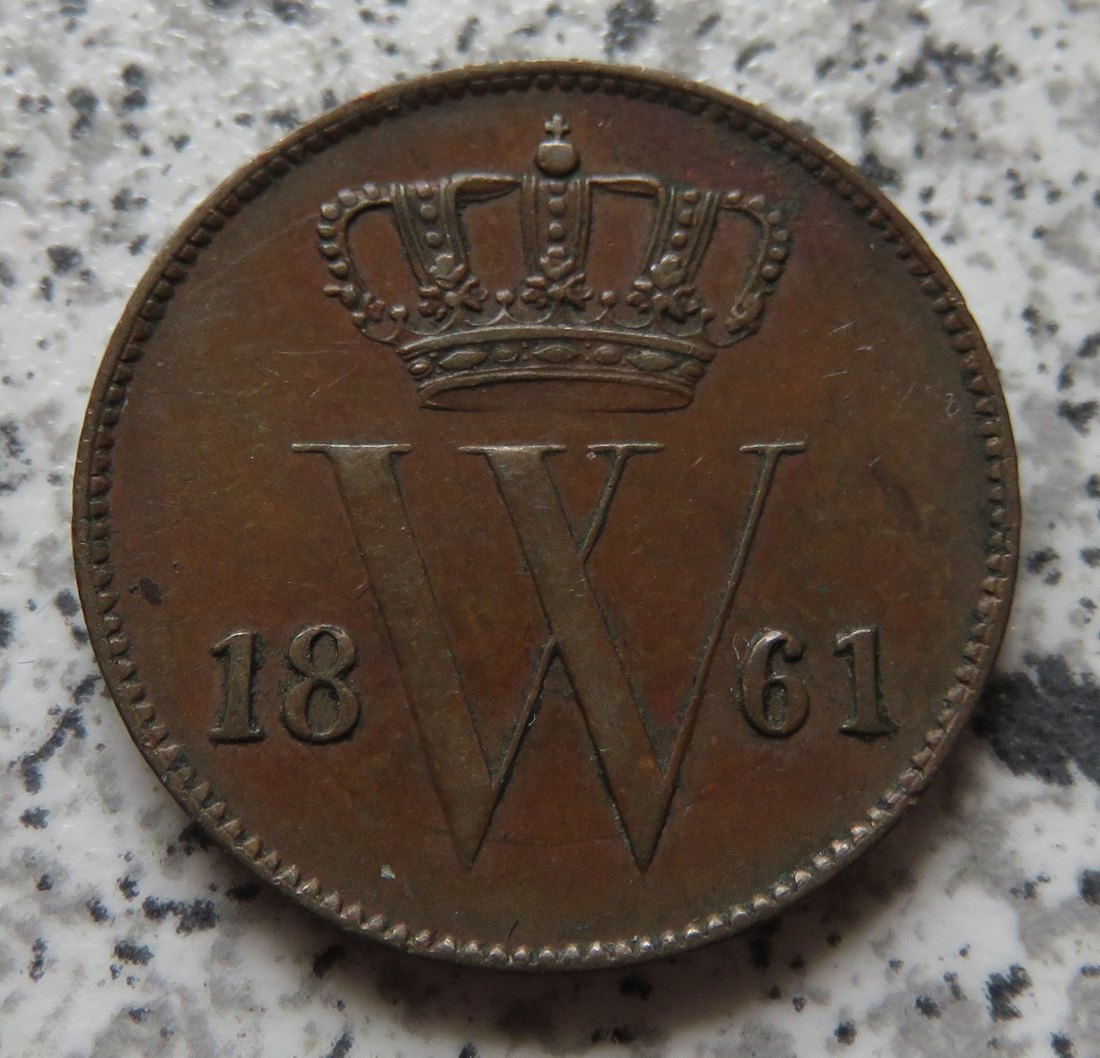  Niederlande 1 Cent 1861   
