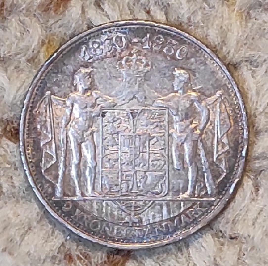  Dänemark 2 Kronen 1930, SILBER, 60. Jahrestag - Geburt von König Christian   