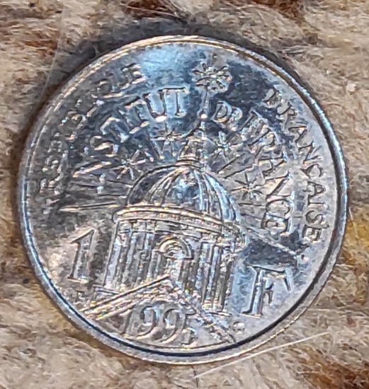  Frankreich 1 Franc 1995, 200 Jahre Nationales Institut der Wissenschaften (1795-1995)   