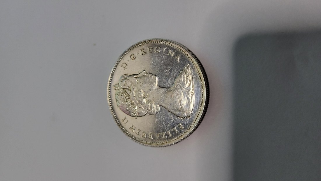  1 Dollar Kanada 1965 Silber - Voyageur Kanu   