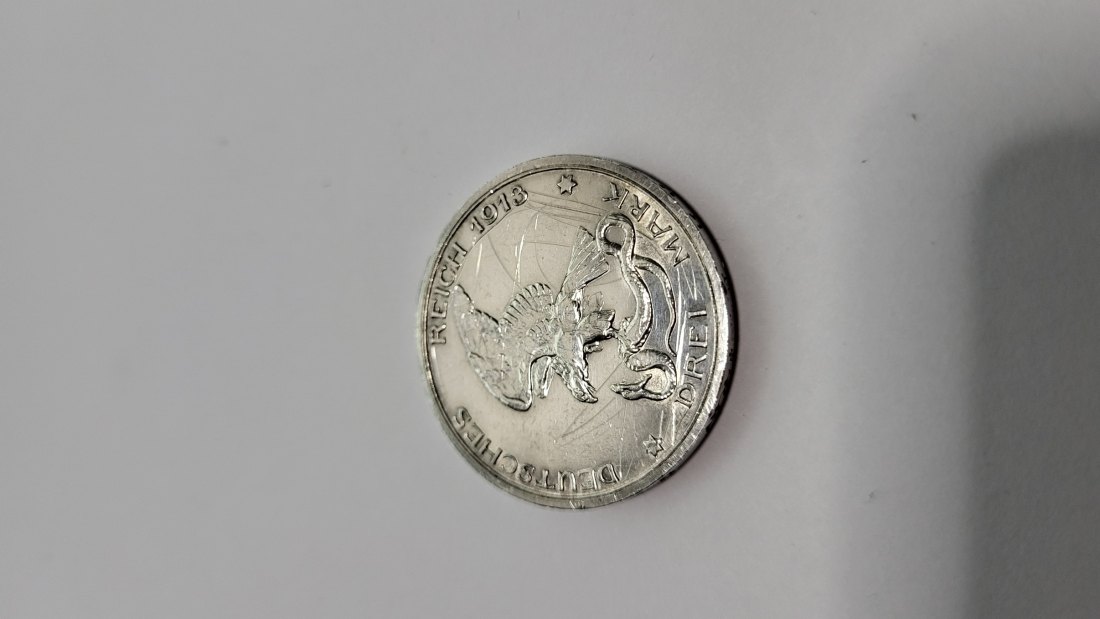  3 Mark Deutsches Reich Preußen 1913 - Silbermünze - Befreiungskriege Der König rief Kaiserreich   