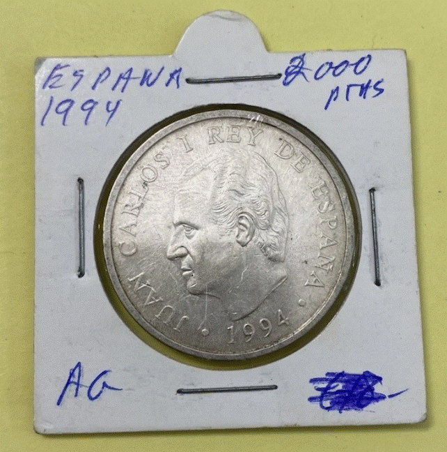  SILBER - Spanien.2000 Peseten 1994 Versammlung in Madrid Sterling 925   