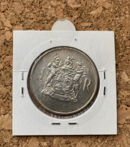 SILBER -Südafrika 1 Rand 1969 Silber - Dr. T.E. Dönges - 800er 15g   