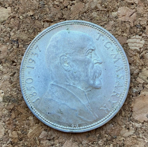  Silber Tschechoslowakei 20 Kronen 1937 Präsident Masaryk   