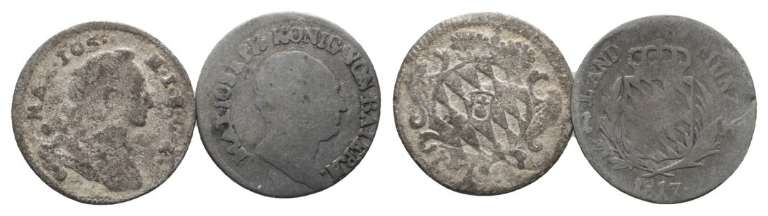  Altdeutschland; 2 Kleinmünzen  16?? / 1817   
