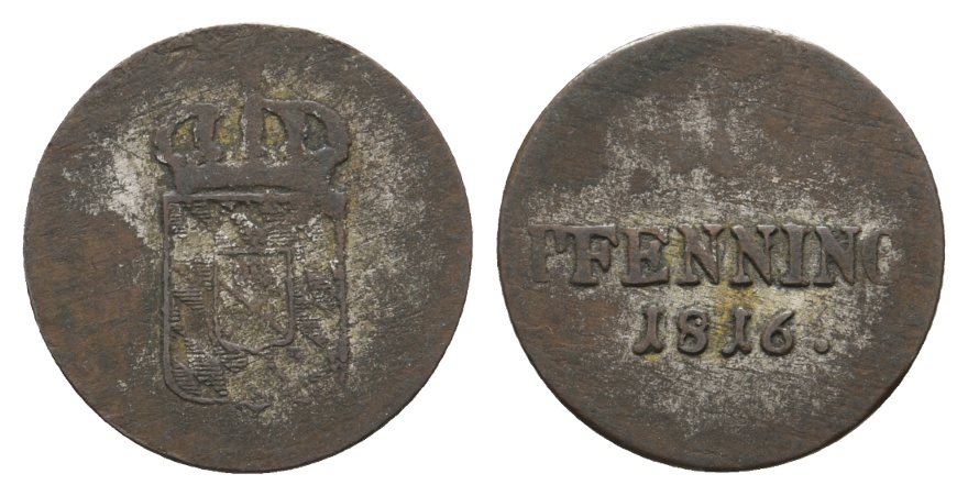  Altdeutschland; Kleinmünze 1816   