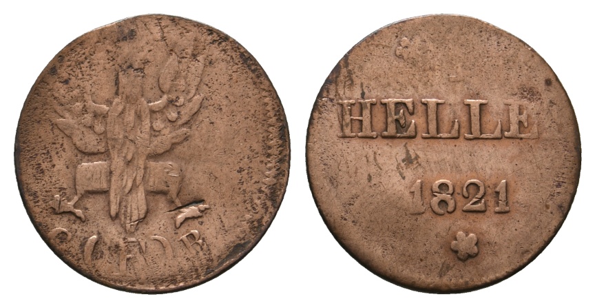  Altdeutschland; Kleinmünze 1821   
