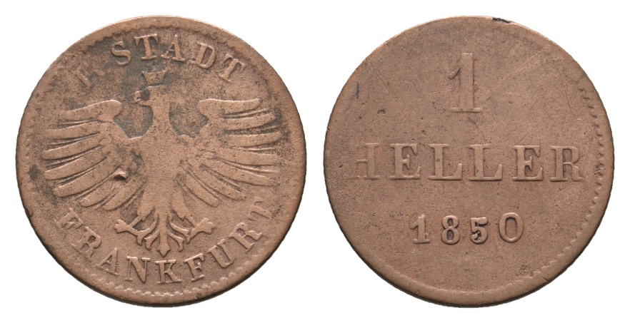  Altdeutschland; Kleinmünze 1850   