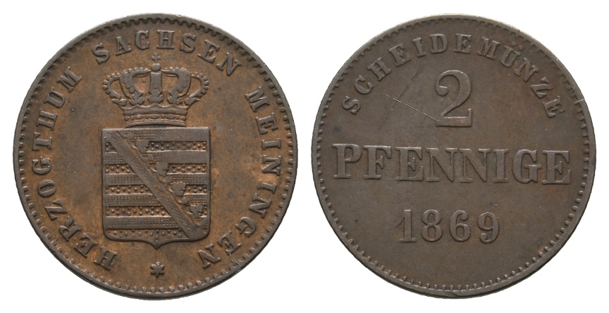  Altdeutschland; Kleinmünze 1869   
