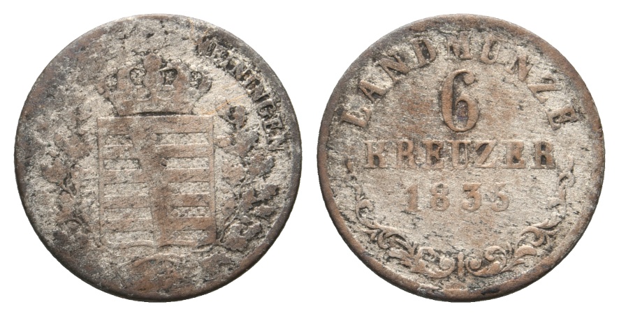  Altdeutschland; Kleinmünze 1833   