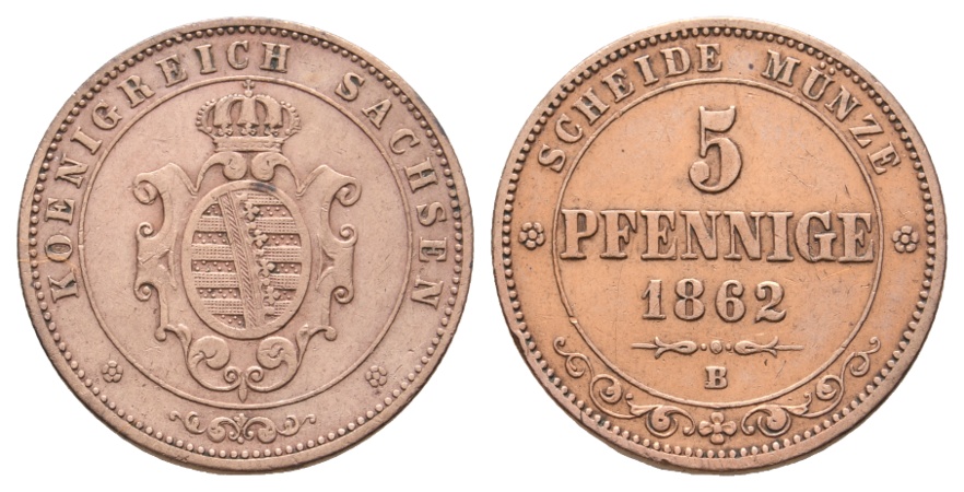  Altdeutschland; Kleinmünze 1862   