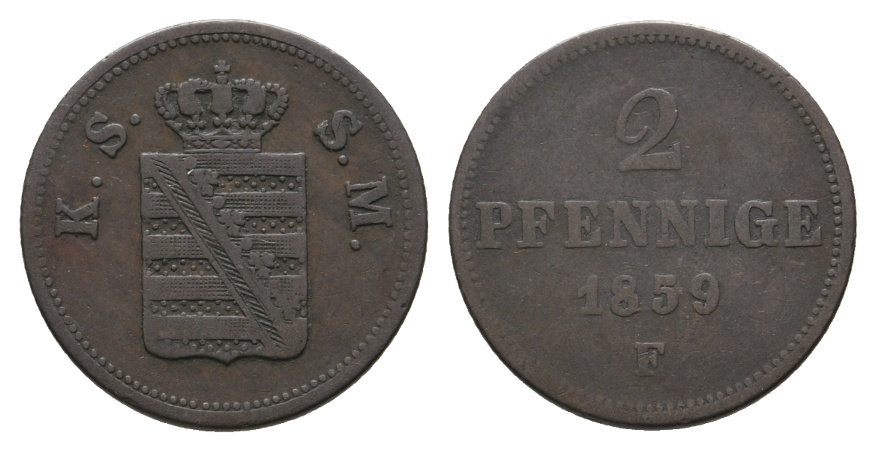  Altdeutschland; Kleinmünze 1859   