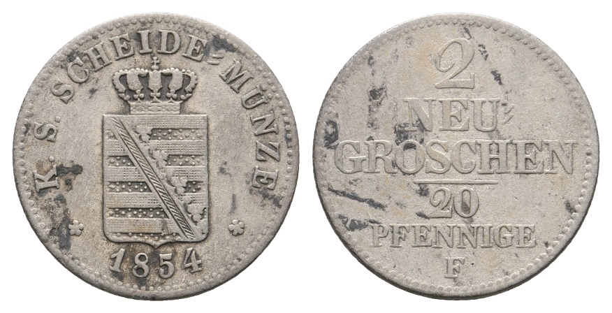  Altdeutschland; Kleinmünze 1854   