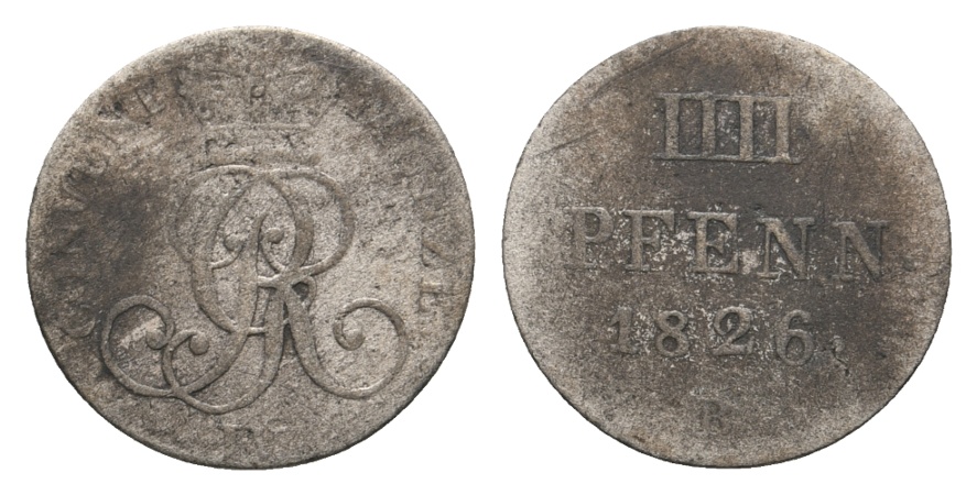  Altdeutschland; Kleinmünze 1826   
