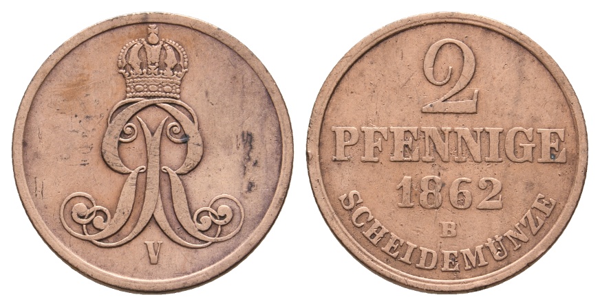  Altdeutschland; Kleinmünze 1862   
