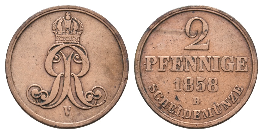  Altdeutschland; Kleinmünze 1858   