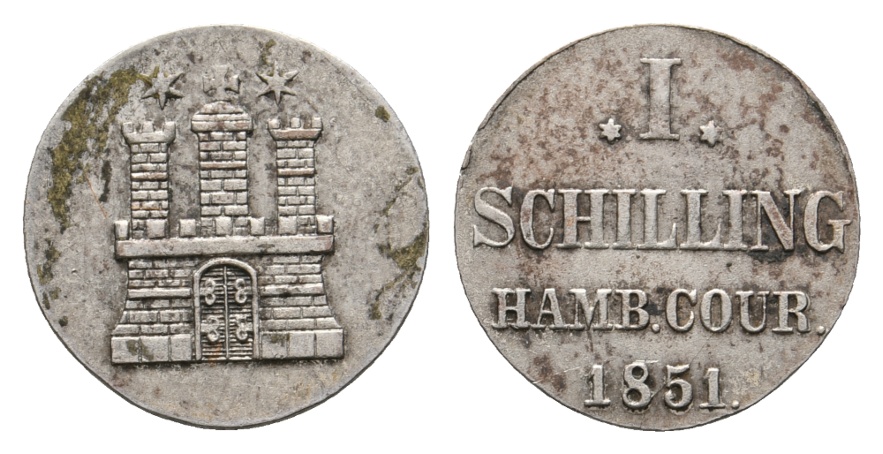  Altdeutschland; Kleinmünze 1851   
