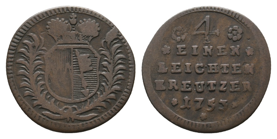  Altdeutschland; Kleinmünze 1753   