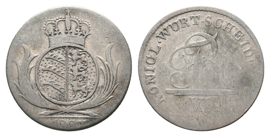  Altdeutschland; Kleinmünze 1807   