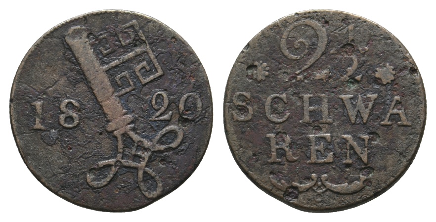  Altdeutschland; Kleinmünze 1820   