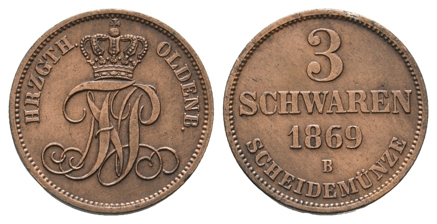  Altdeutschland; Kleinmünze 1869   