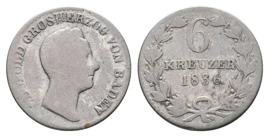  Altdeutschland; Kleinmünze 1836   