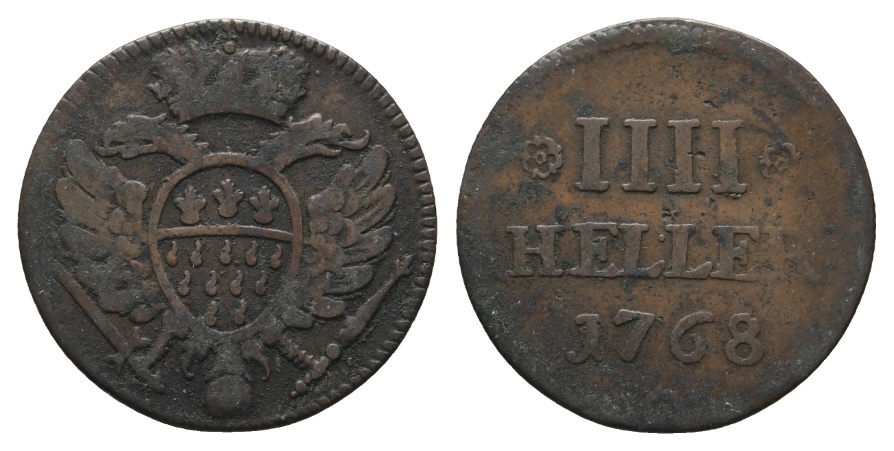 Altdeutschland; Kleinmünze 1768   