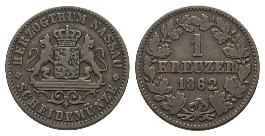  Altdeutschland; Kleinmünze 1862   
