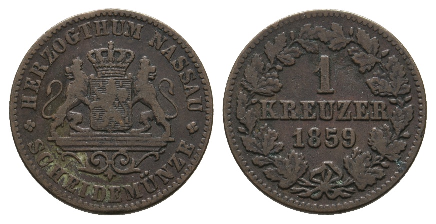  Altdeutschland; Kleinmünze 1859   