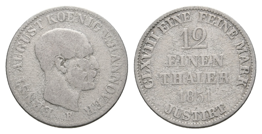  Altdeutschland; Kleinmünze 1851   