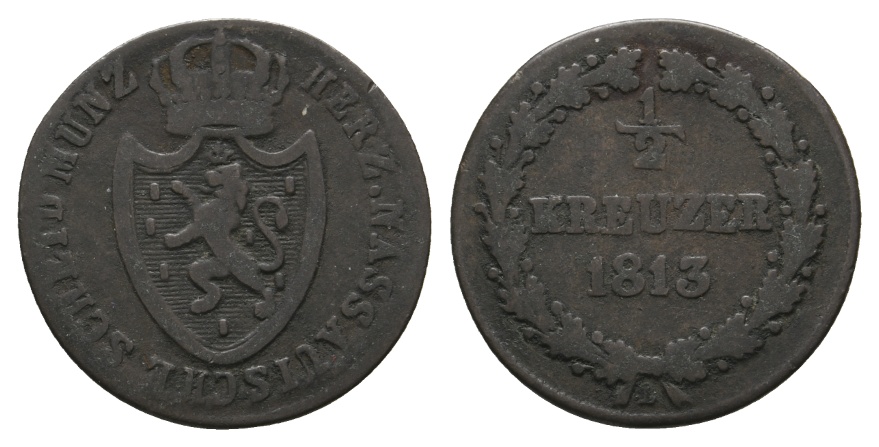  Altdeutschland; Kleinmünze 1813   