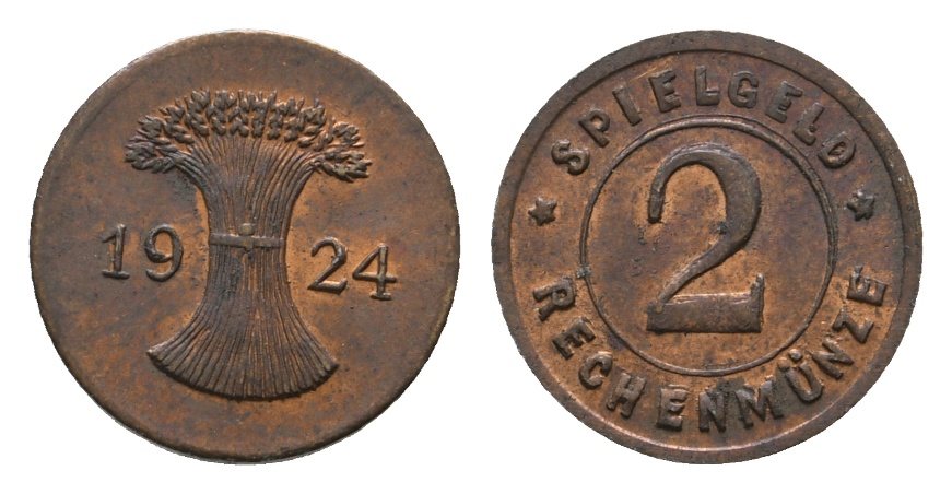  Rechenpfennig; Kleinmünze 1924   