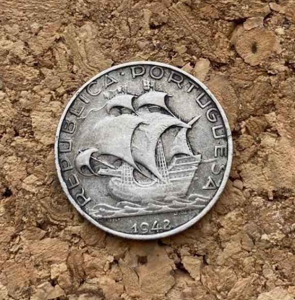  SILBER - Portugal 2½ Escudos 1942 - Karavelle   