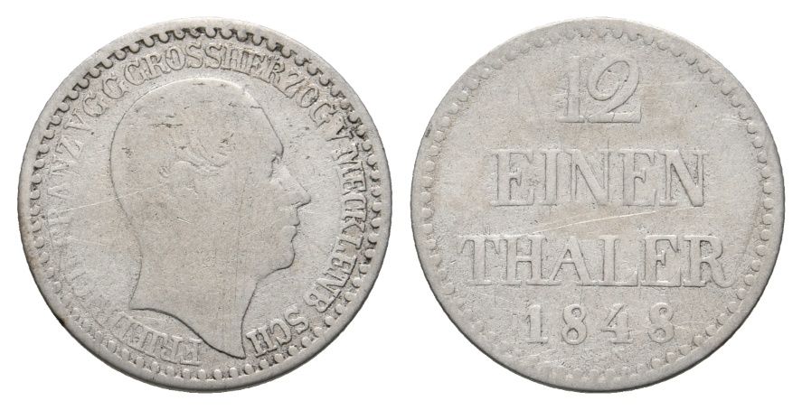  Altdeutschland; Kleinmünze 1848   