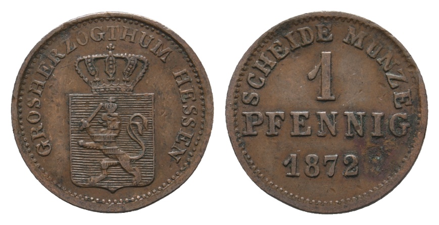  Altdeutschland; Kleinmünze 1872   