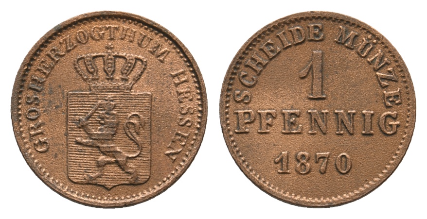  Altdeutschland; Kleinmünze 1870   
