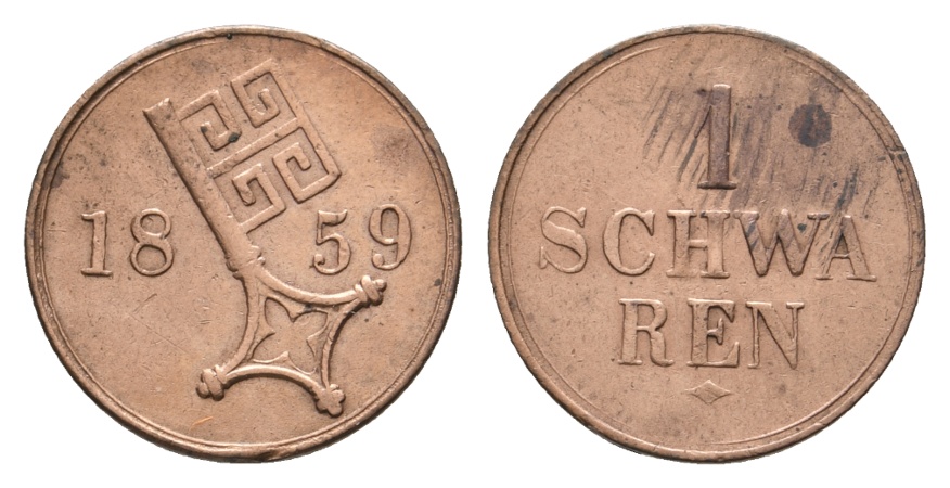  Altdeutschland; Kleinmünze 1859   