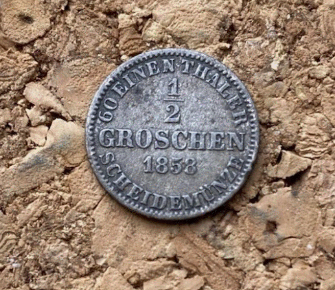  SILBER - Hannover 1/2 Groschen 1858 B Altdeutschland Georg V.   