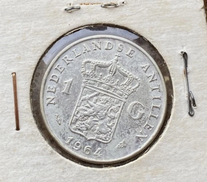  SILBER - Niederländische Antillen 1 Gulden 1964 720er Silber Aus Übersee   