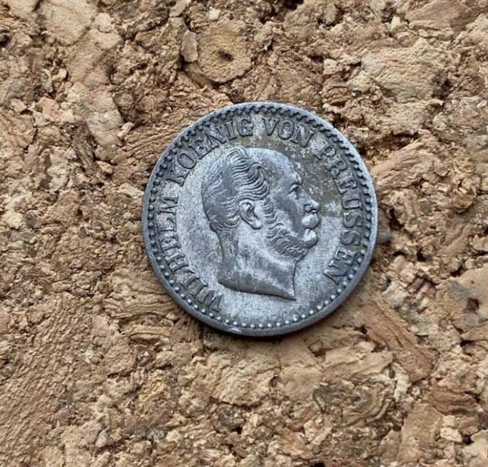  SILBER - Preußen 1 Silber Groschen 1863 A - König Wilhelm I Altdeutschland   