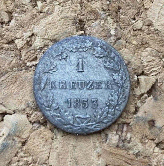  SILBER - 1 Kreuzer 1853 Freie Stadt Frankfurt KM# 312 Selten   