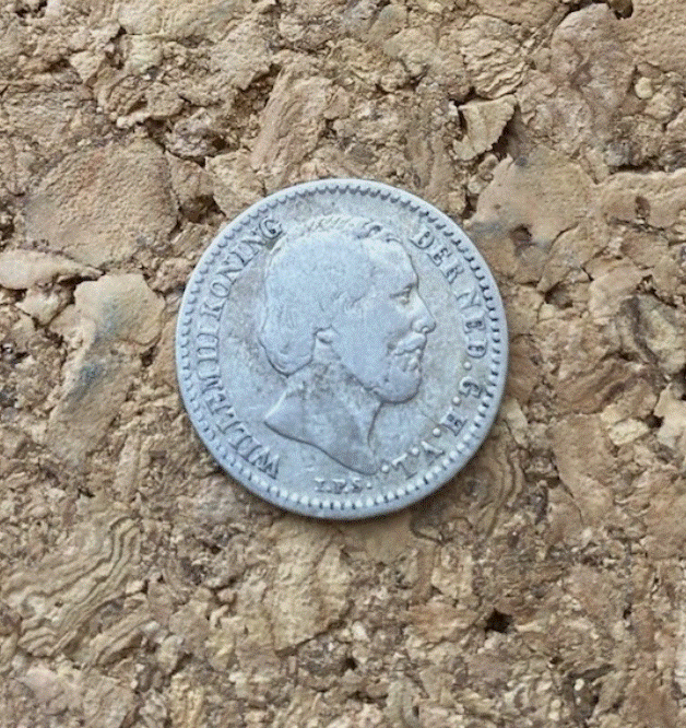  SILBER - Niederlande 10 Cents 1869 König Wilhelm III Top Erhaltung   