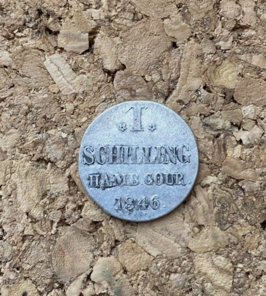  SILBER - Hamburg Freie Hansestadt 1 Schilling 1846 Courant Altdeutschland   