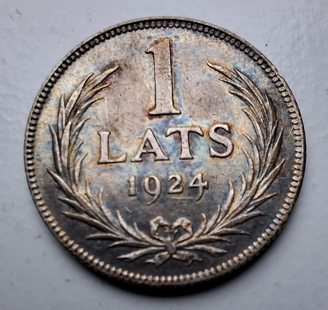 Litauen 1 Lats 1924 Silber