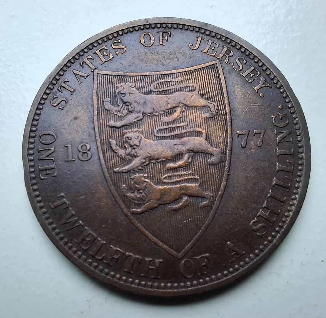 Jersey 1/12 Shilling 1877 Queen Victoria