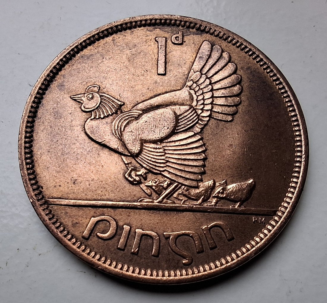 Irland 1 Penny / Pingin 1949 Henne/Harfe
