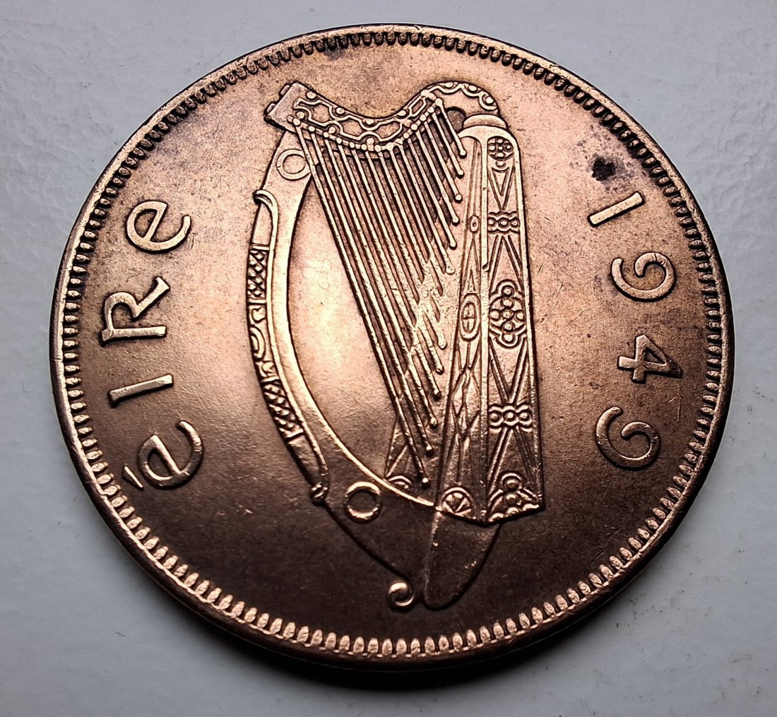  Irland 1 Penny / Pingin 1949 Henne/Harfe   