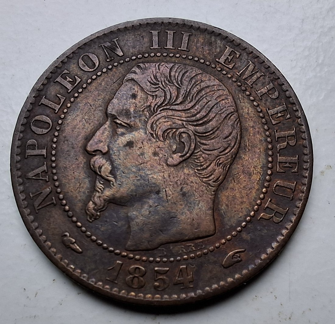 Frankreich 5 Centimes 1854 A Napoleon III.