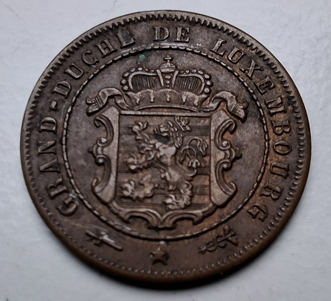  Luxemburg 2 1/2 Centimes 1908 Wappen   